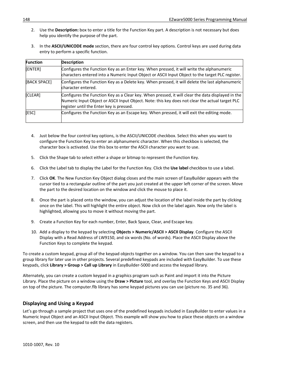 Displaying and using a keypad | Watlow Silver Series User Manual | Page 156 / 204