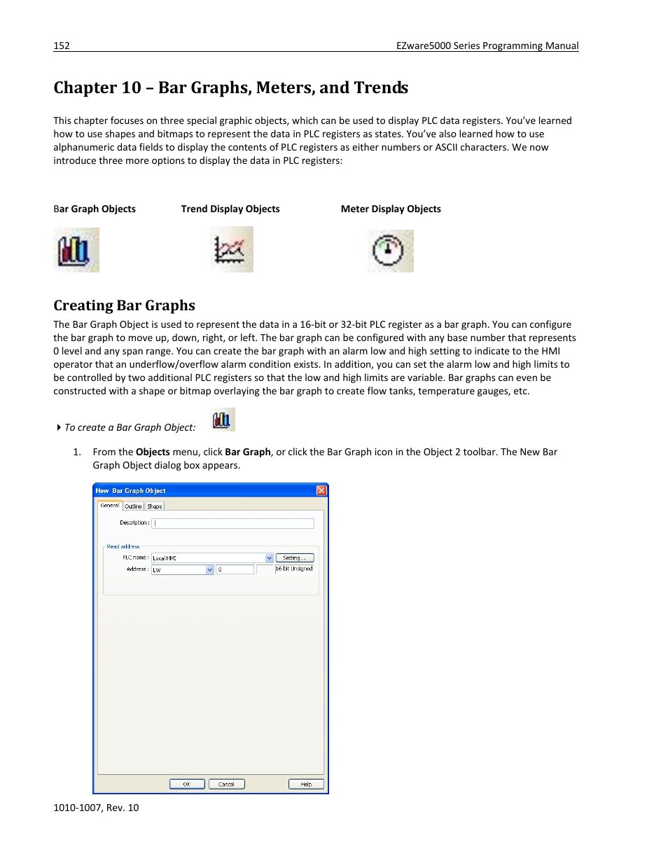 Chapter 10 – bar graphs, meters, and trends, Creating bar graphs | Watlow Silver Series User Manual | Page 160 / 204