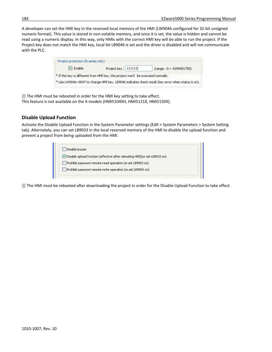 Disable upload function | Watlow Silver Series User Manual | Page 192 / 204