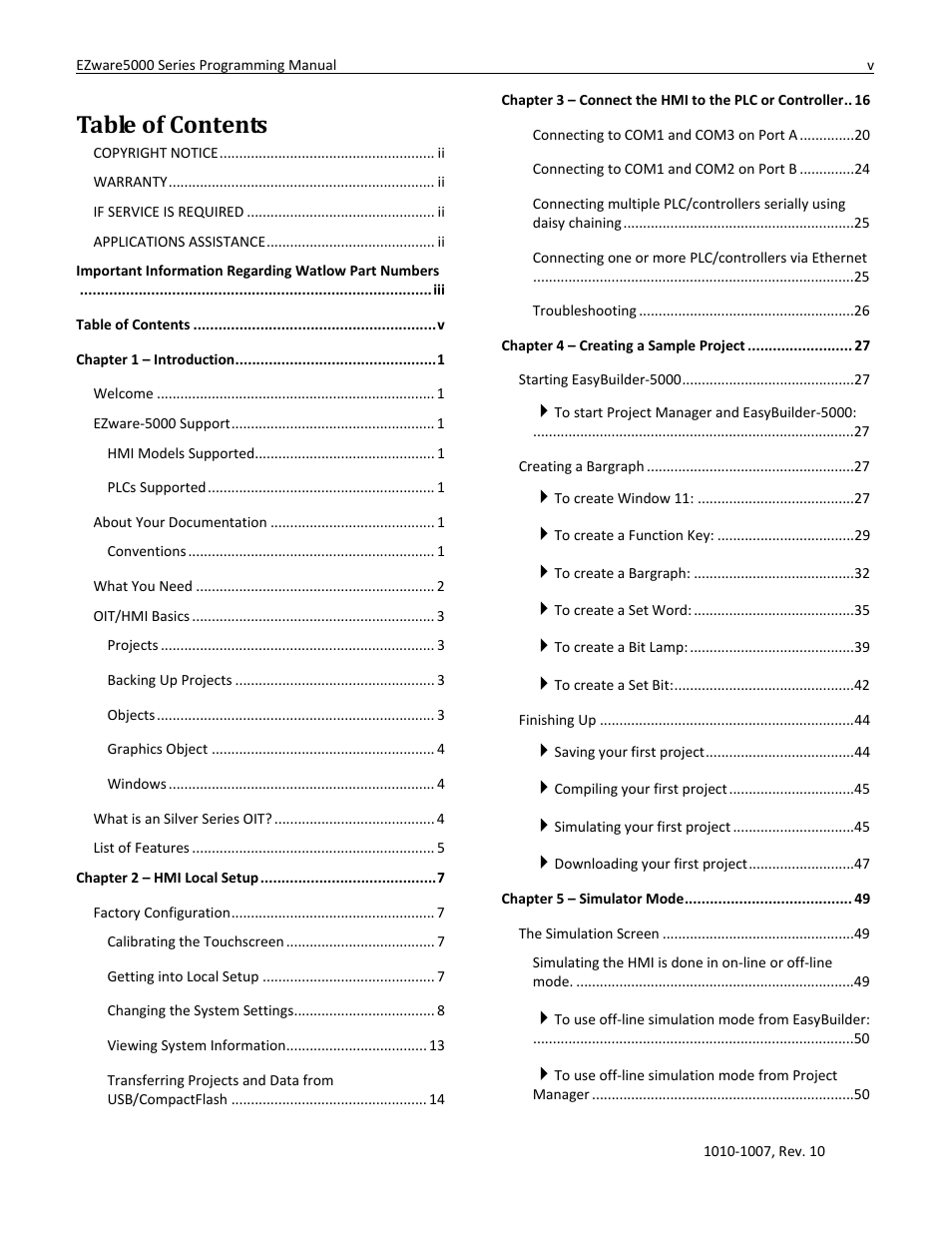 Watlow Silver Series User Manual | Page 5 / 204