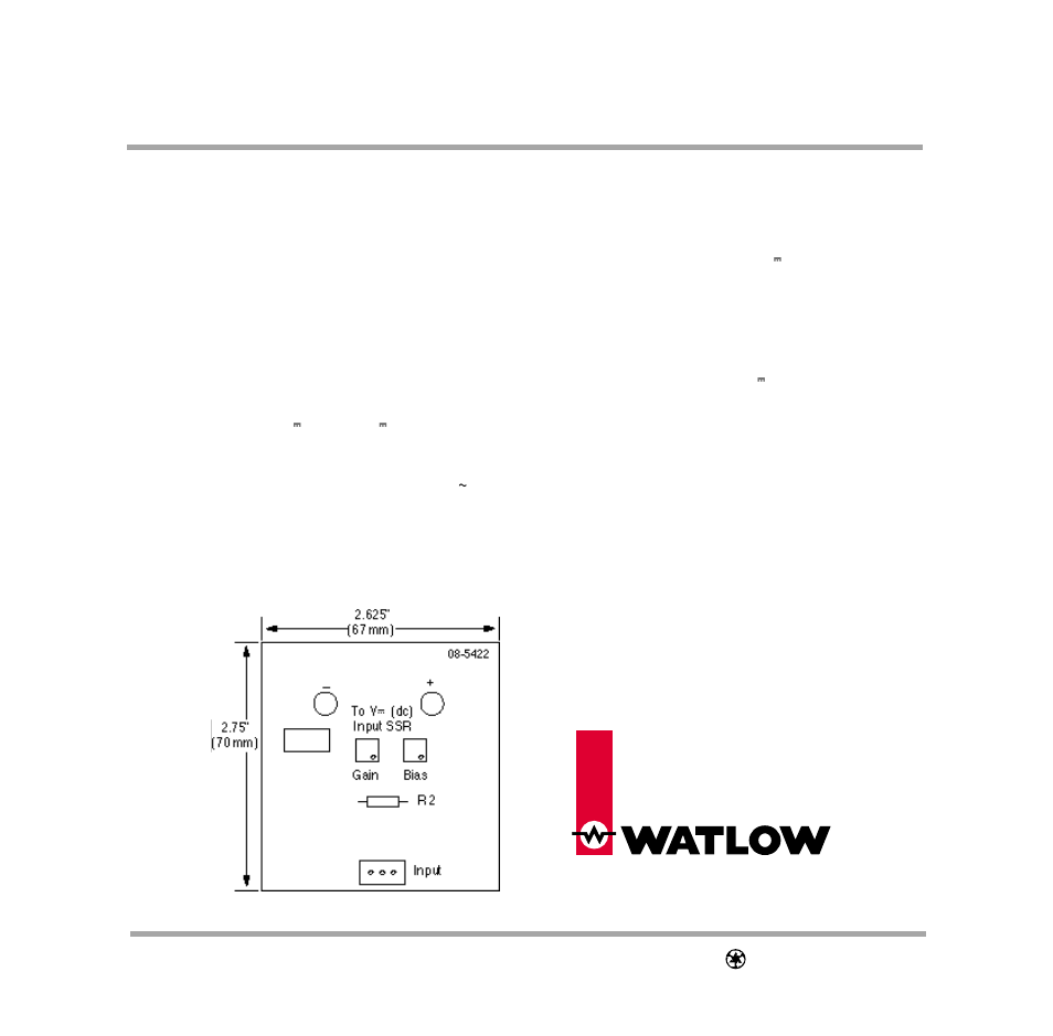 Watlow VPAC-AT Remote Mount Transformer User Manual | 2 pages