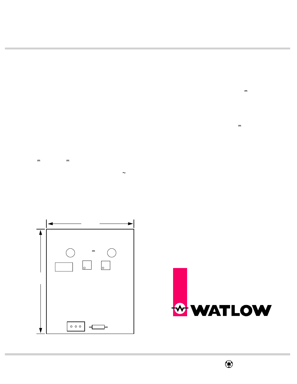 Watlow VPAC-BT Remote Mount Transformer User Manual | 2 pages