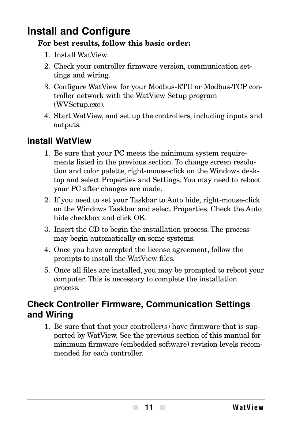 Install and configure | Watlow WATVIEW User Manual | Page 11 / 36