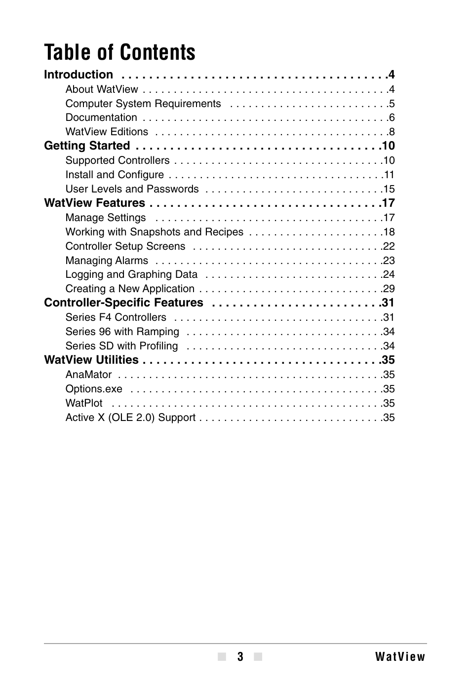 Watlow WATVIEW User Manual | Page 3 / 36