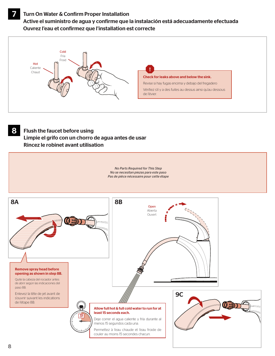 9c 8a 8b | Pfister F-534-PSLC User Manual | Page 8 / 10