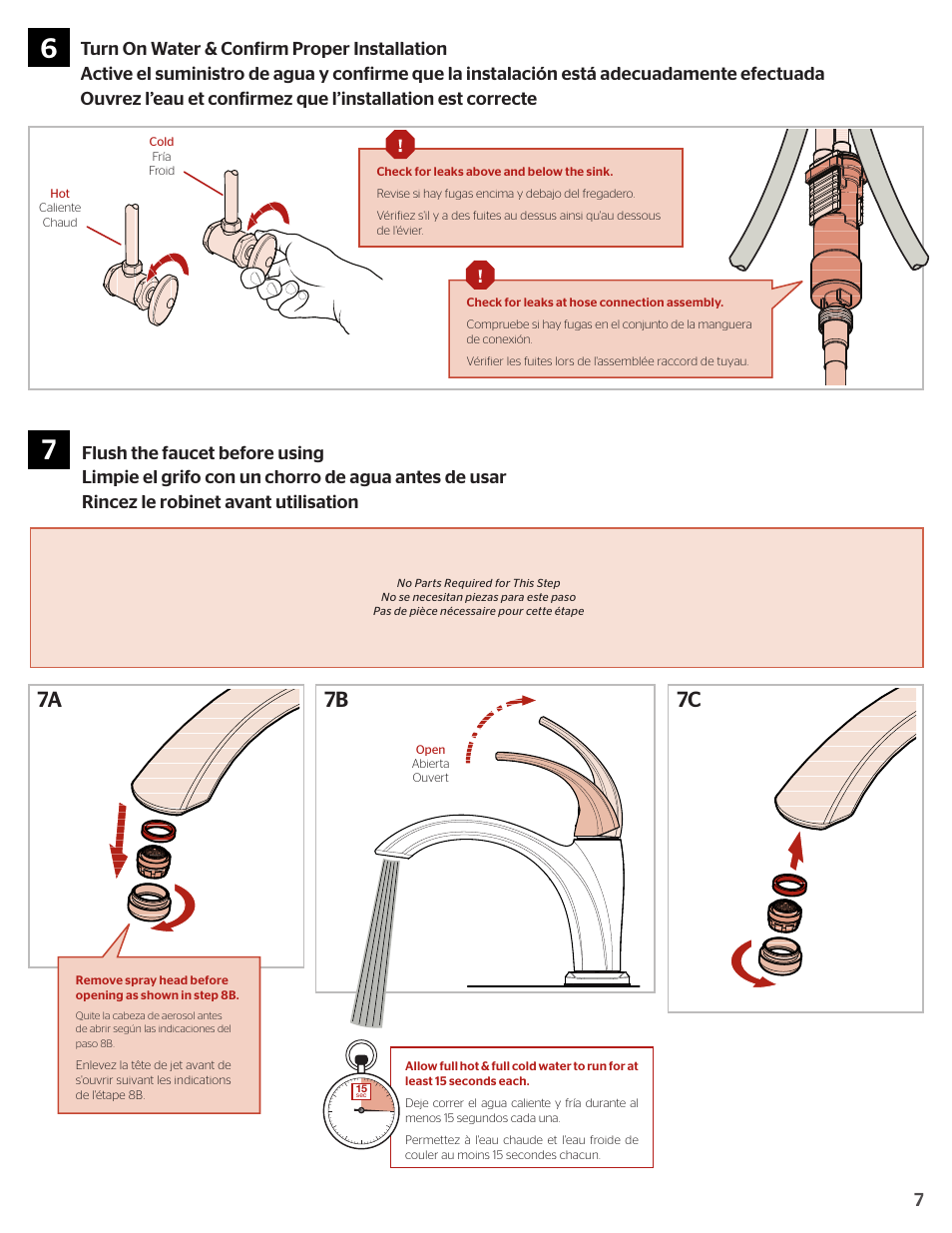 7c 7a 7b | Pfister F-034-4SLS User Manual | Page 7 / 8