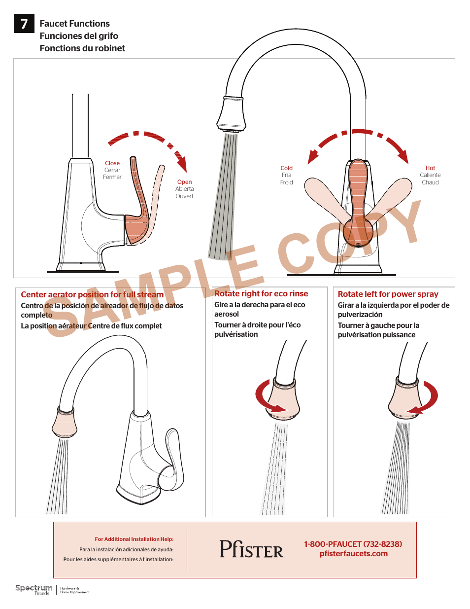 Sample copy | Pfister F-072-PDSS User Manual | Page 6 / 6