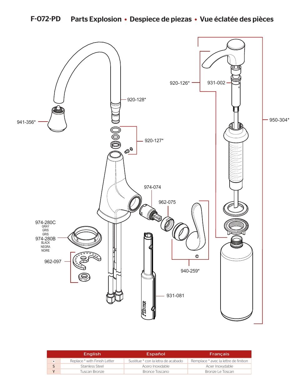 Pfister F-072-PDSS User Manual | Page 2 / 4