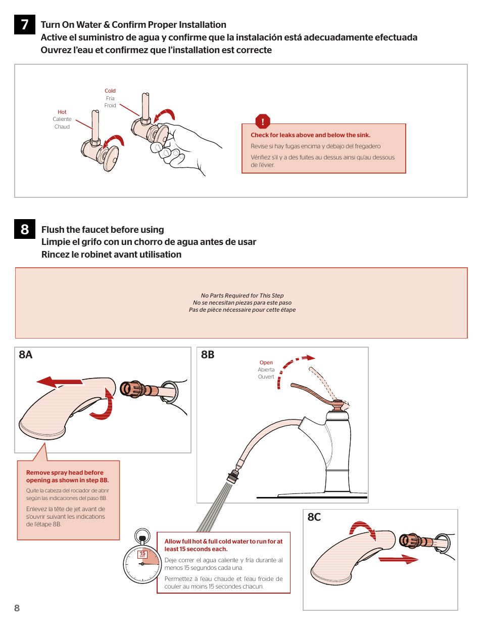 8c 8a 8b | Pfister F-534-PGFS User Manual | Page 8 / 10