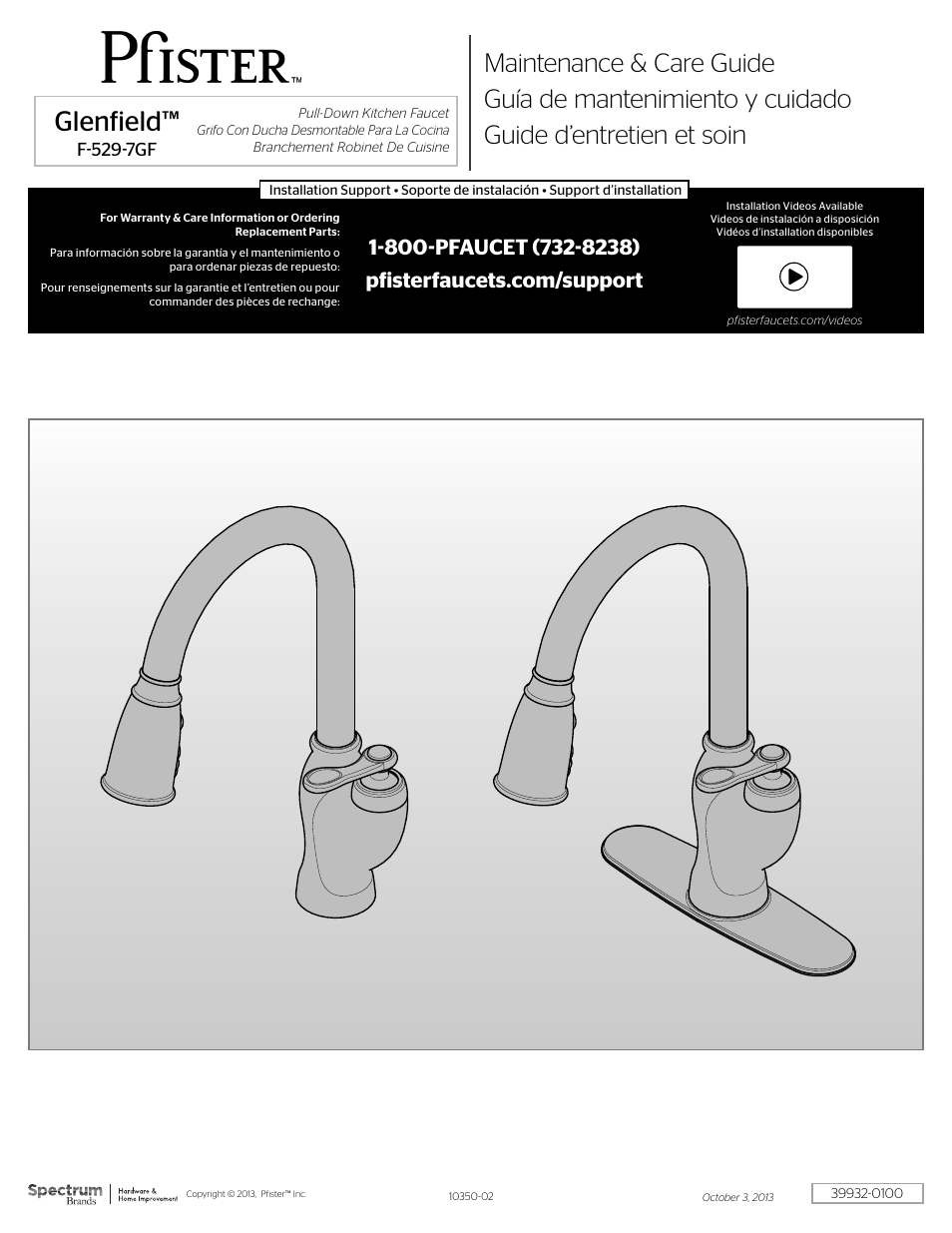 Pfister F-529-7GFY User Manual | 4 pages