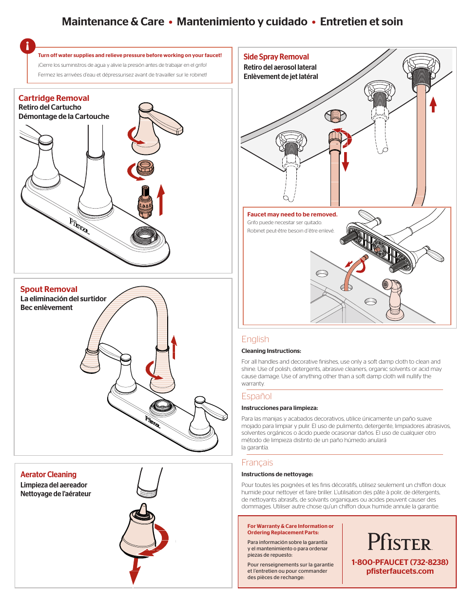 Pfister F-036-4GFS User Manual | Page 3 / 4