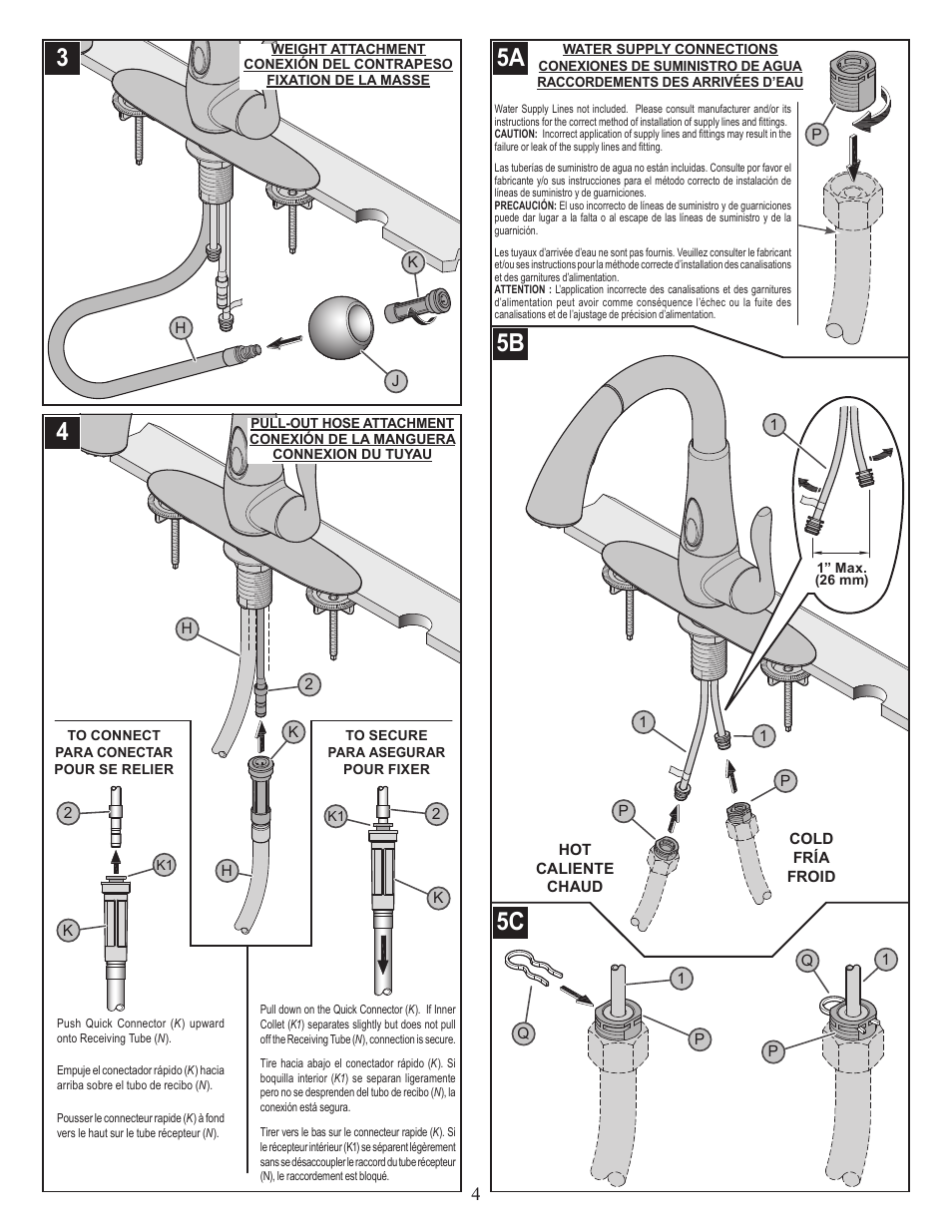 5a 5b 5c | Pfister F-529-ADRS User Manual | Page 4 / 8