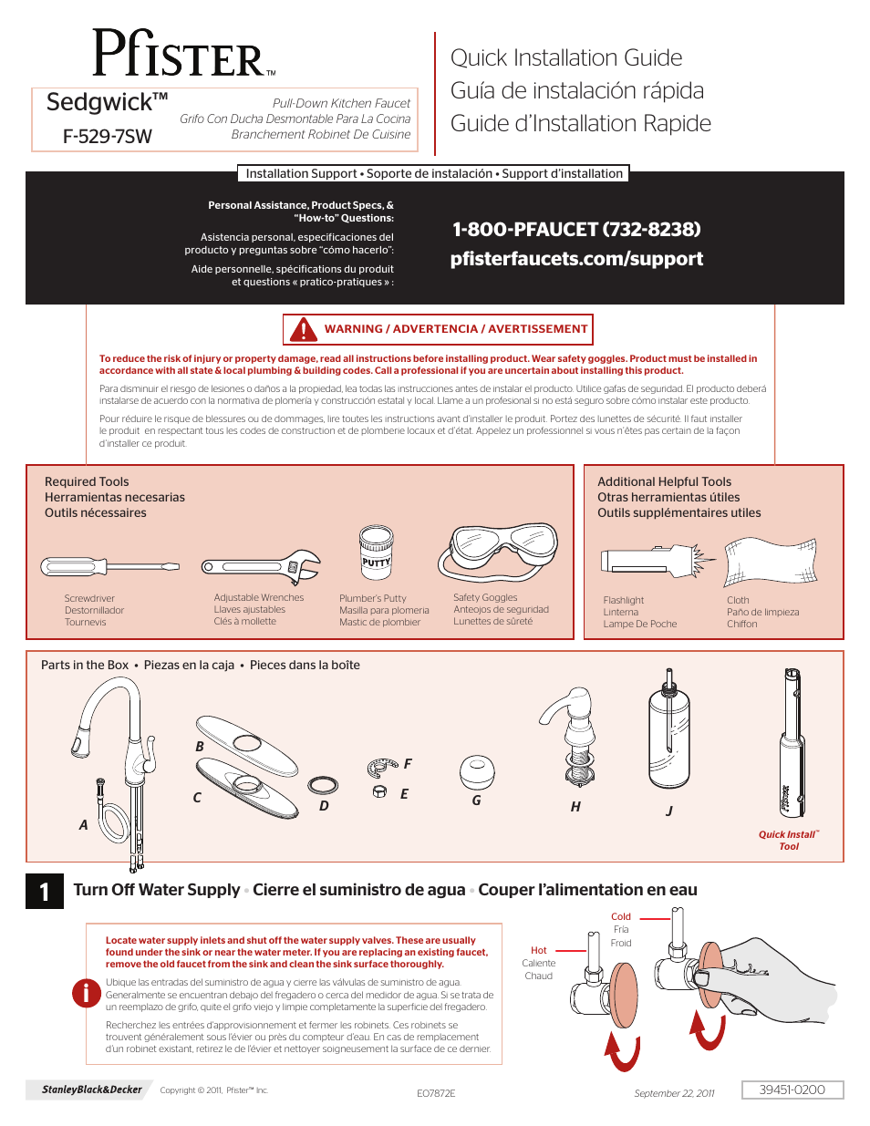 Pfister F-529-7SWS User Manual | 10 pages