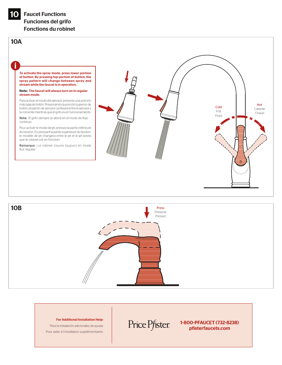 10a 10b | Pfister F-529-7SWS User Manual | Page 10 / 10