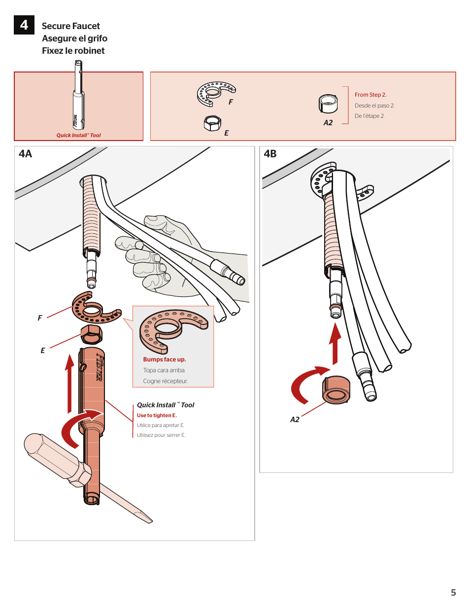 Secure faucet asegure el grifo fixez le robinet | Pfister F-529-7SWS User Manual | Page 5 / 10