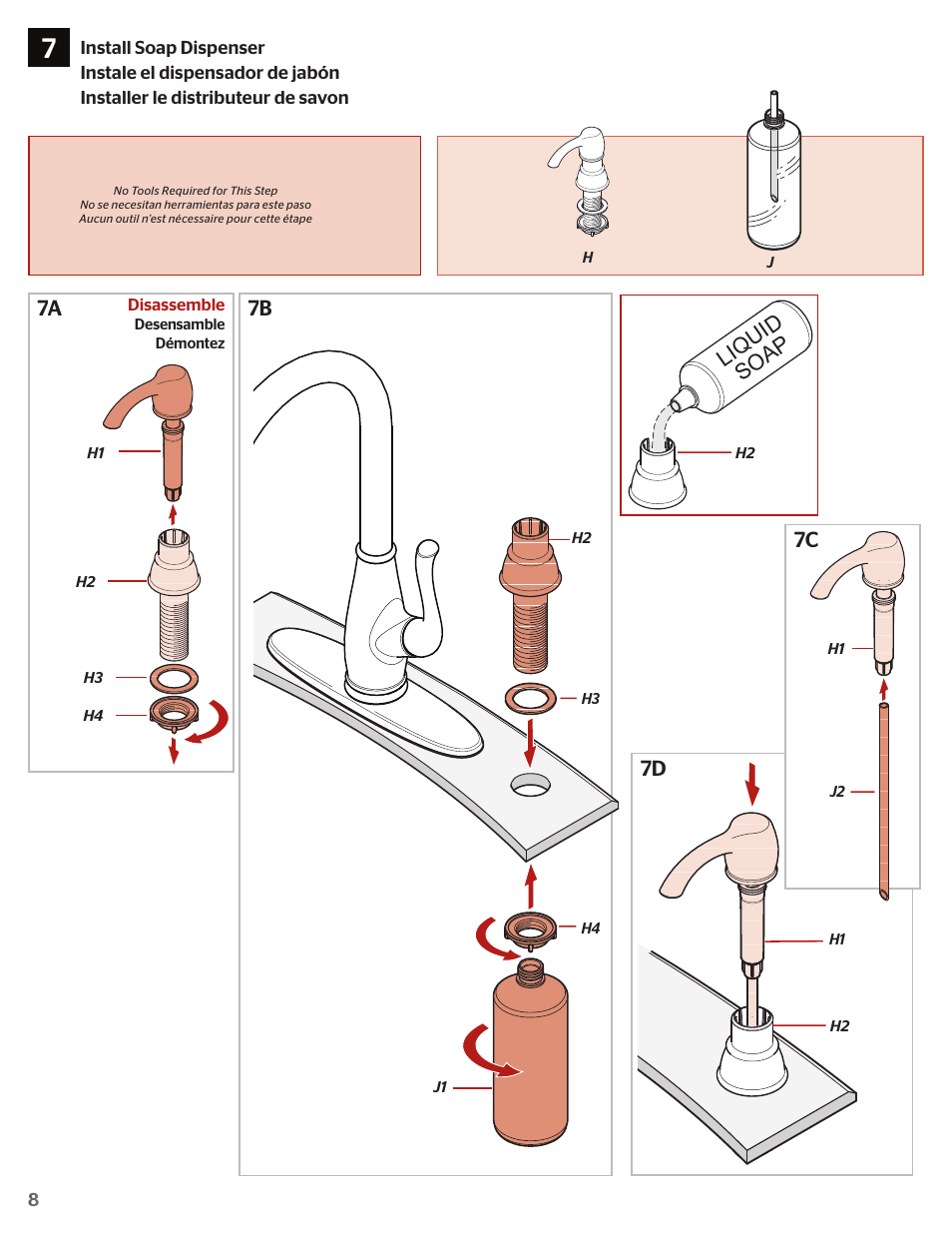 Liquid soap, 7a 7b 7d | Pfister F-529-7SWS User Manual | Page 8 / 10