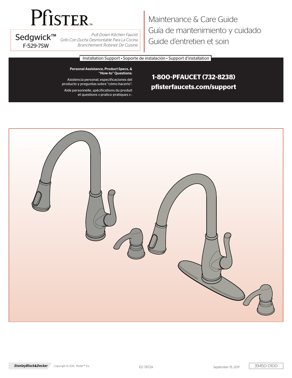 Pfister F-529-7SWS User Manual | 4 pages