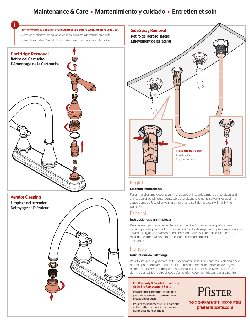 Pfister F-036-4SNC User Manual | Page 3 / 4