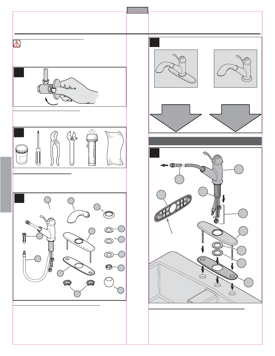 Fr a n fran çç a is ais, Installation 3 trous | Pfister F-538-5LCS User Manual | Page 12 / 18