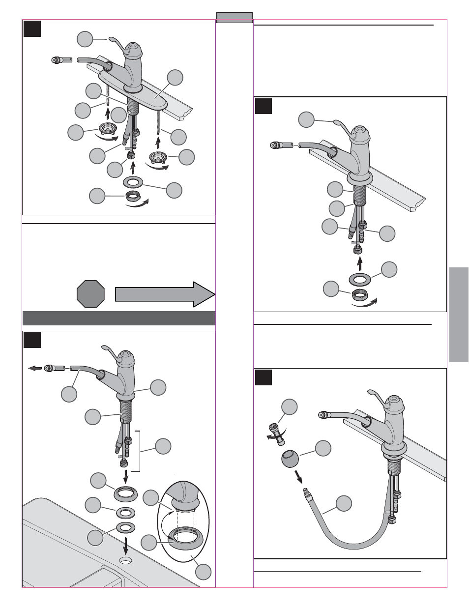 Fr a n fran çç a is ais, Stop | Pfister F-538-5LCS User Manual | Page 13 / 18