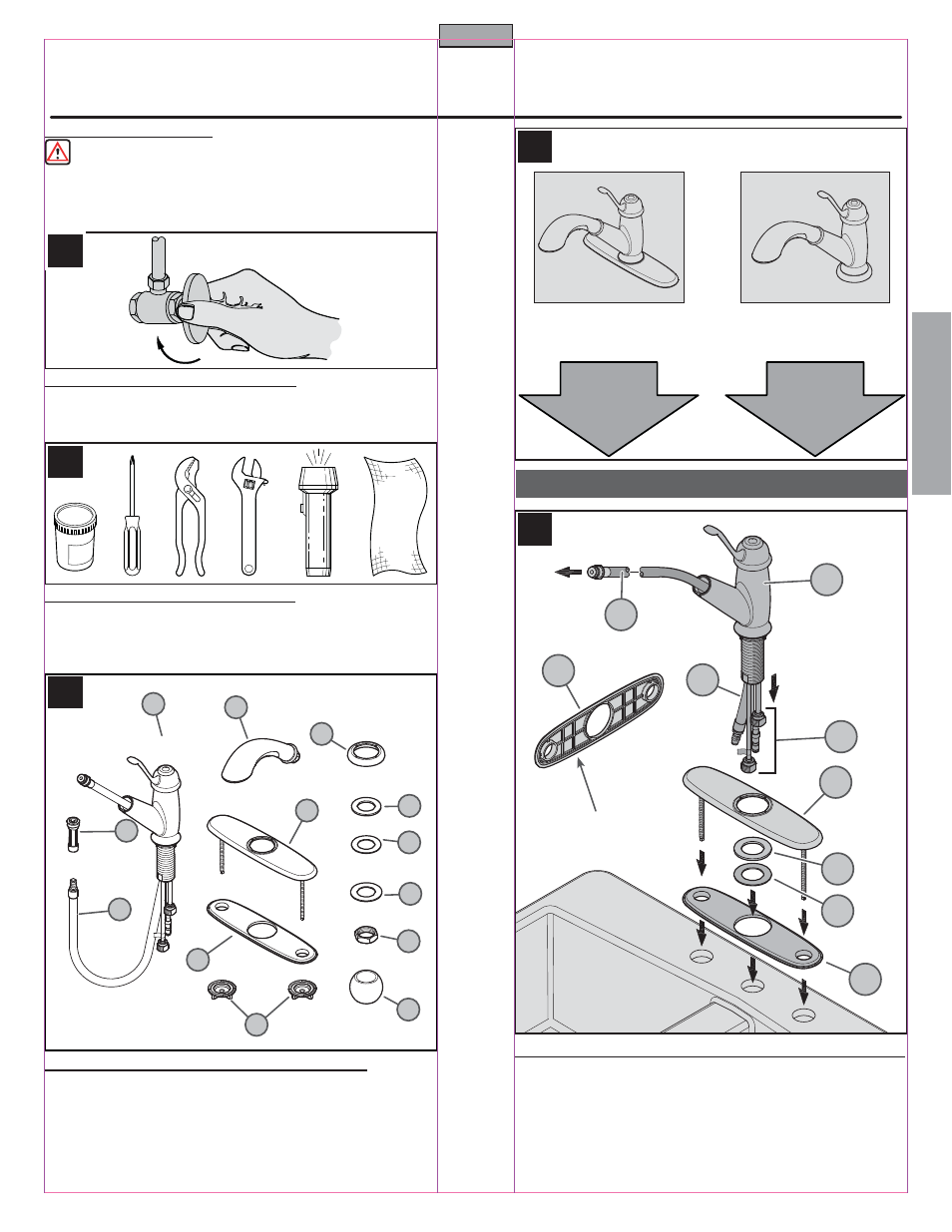 Es p a esp a ññ o l ol, Instalación en 3 agujeros | Pfister F-538-5LCS User Manual | Page 7 / 18