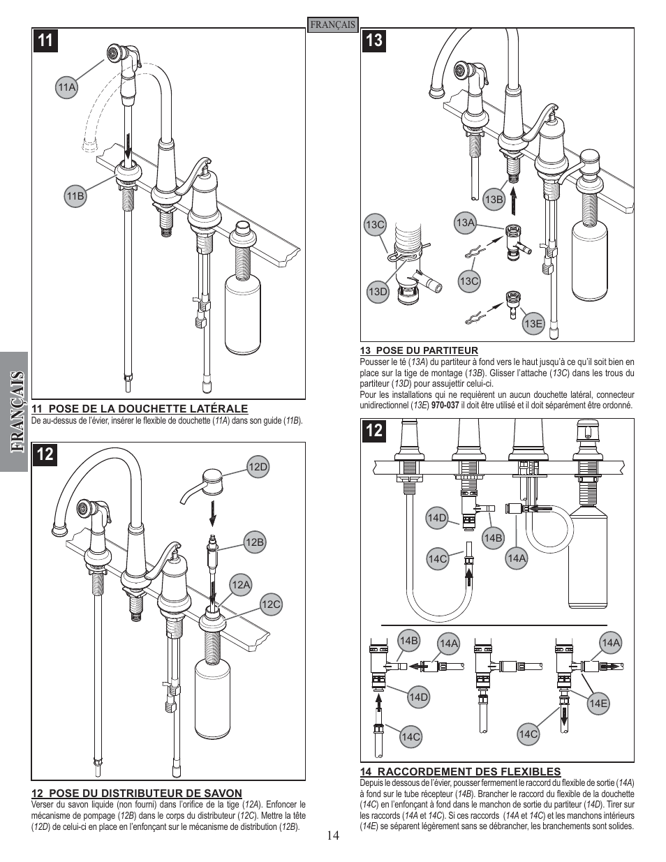 Fran ç ais | Pfister GT26-4YPK User Manual | Page 14 / 18