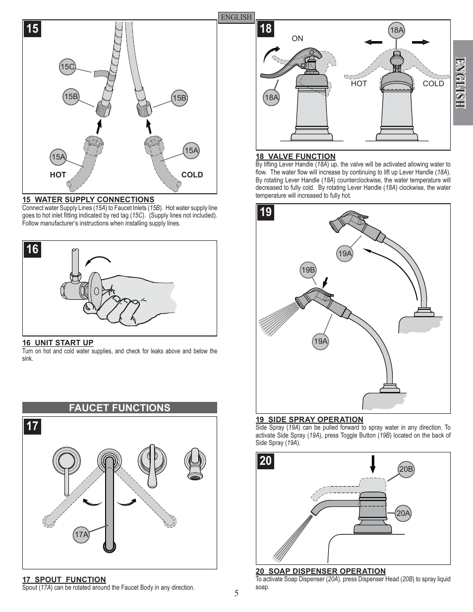 English | Pfister GT26-4YPK User Manual | Page 5 / 18