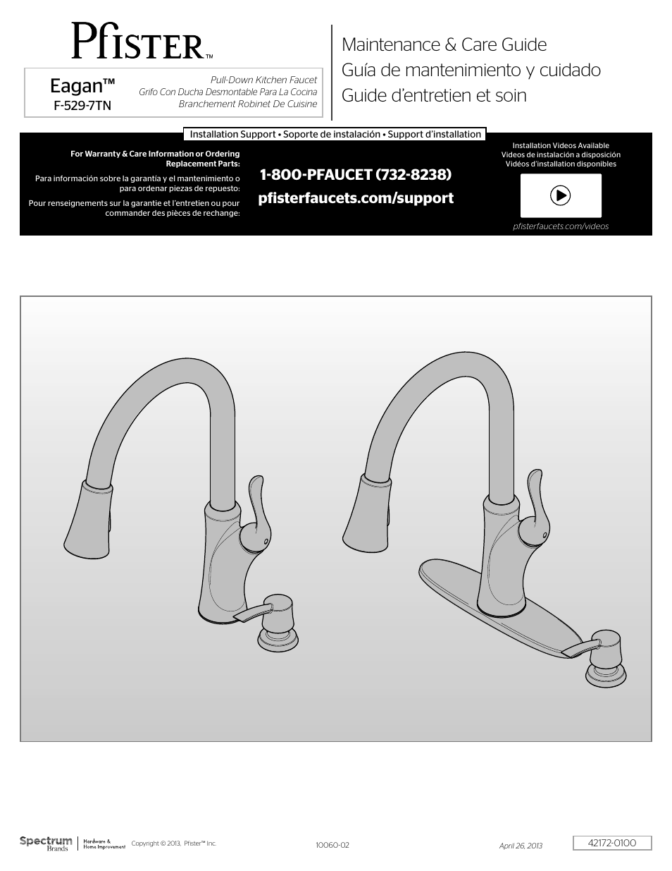 Pfister F-529-7TNS User Manual | 4 pages