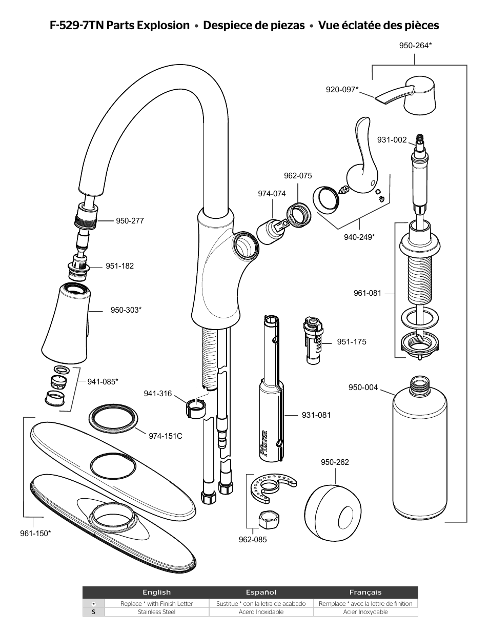 Pfister F-529-7TNS User Manual | Page 2 / 4