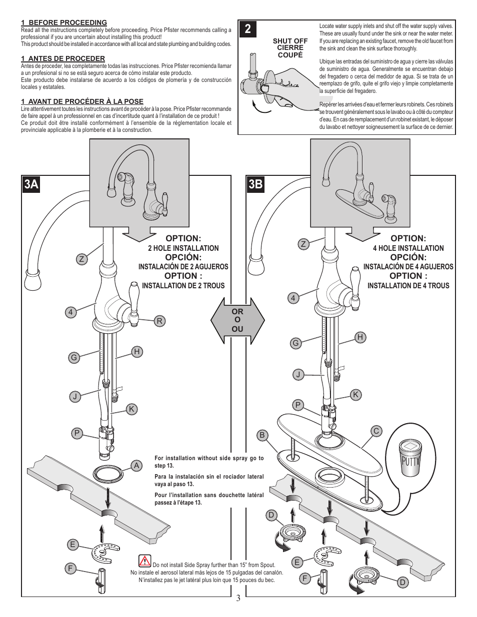 3a 3b 2 | Pfister F-029-4HYS User Manual | Page 3 / 8