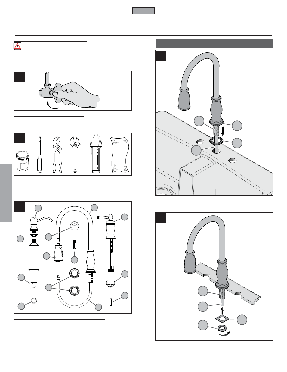 Fr a n fran çç a is ais, Installation de robinet | Pfister GT526-TMS User Manual | Page 12 / 18