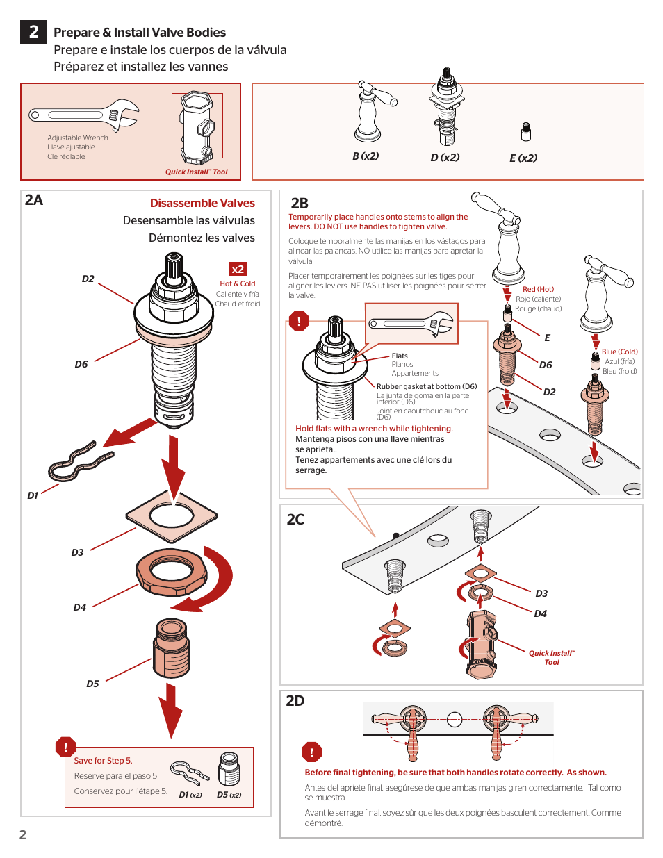 2b 2c | Pfister F-531-4HNY User Manual | Page 2 / 10