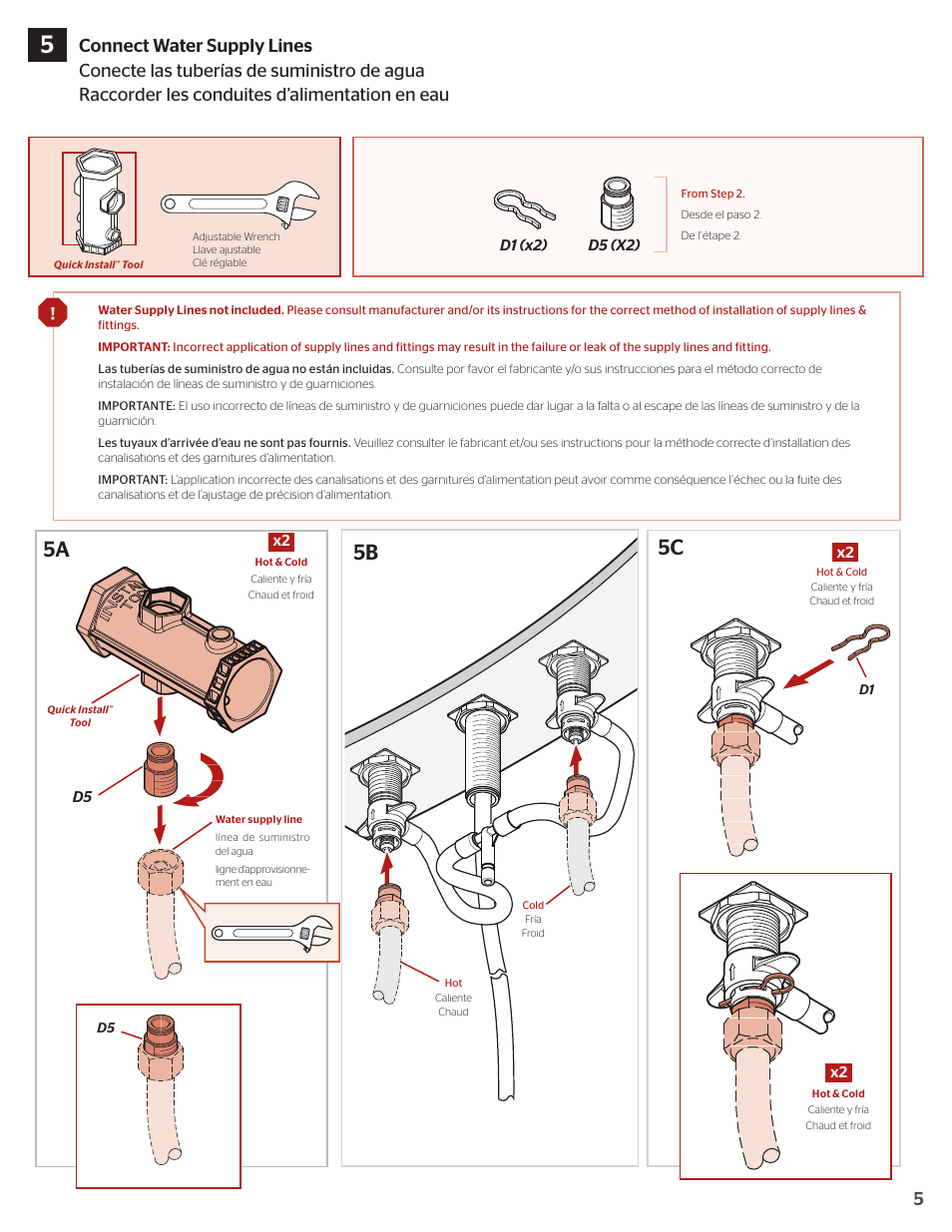 5c 5b | Pfister F-531-4HNY User Manual | Page 5 / 10