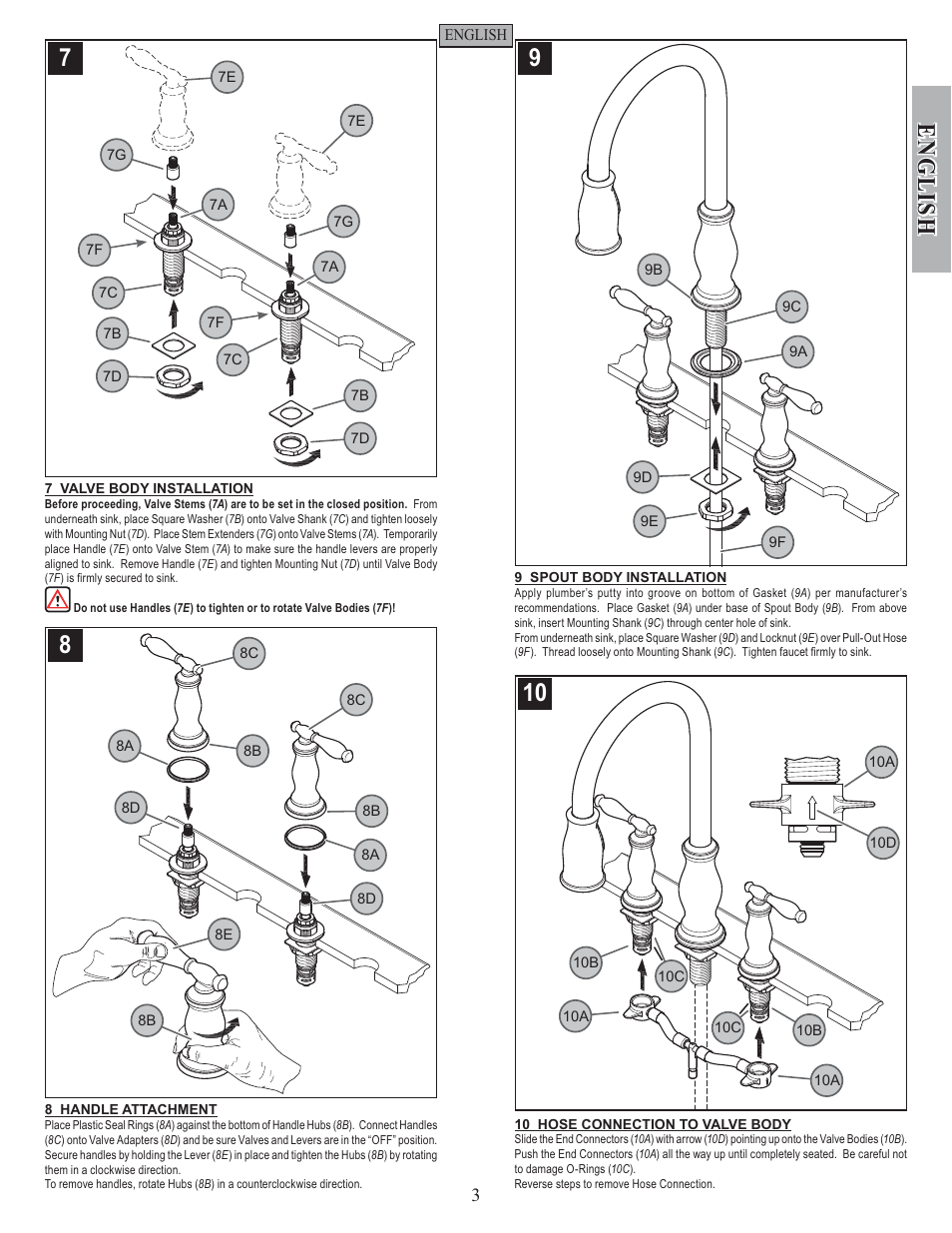 English | Pfister F-531-4TMS User Manual | Page 3 / 18