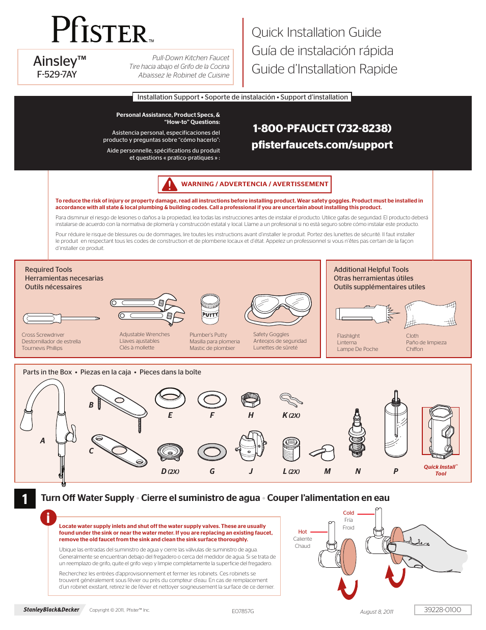 Pfister F-529-7AYS User Manual | 8 pages