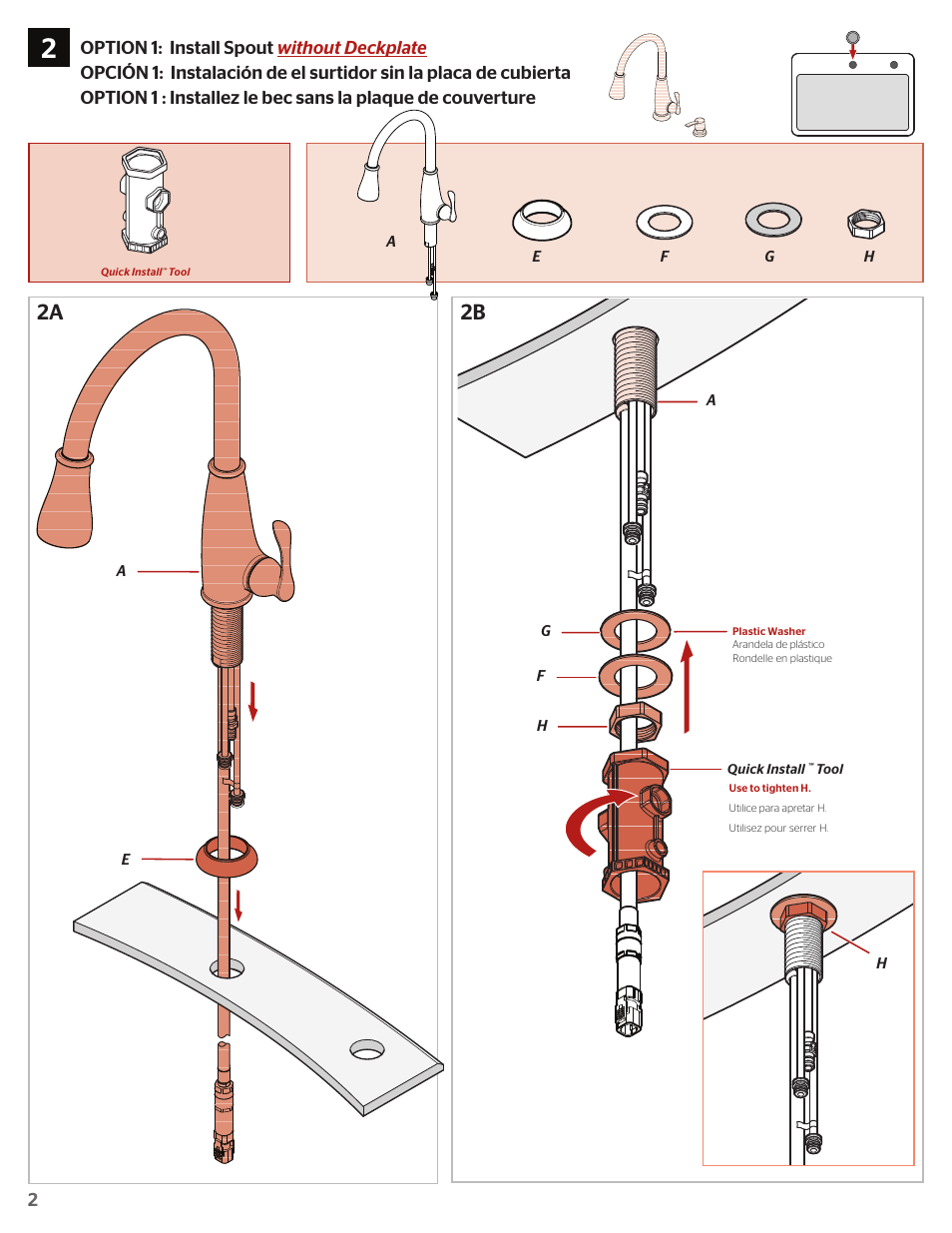 2a 2b | Pfister F-529-7AYS User Manual | Page 2 / 8