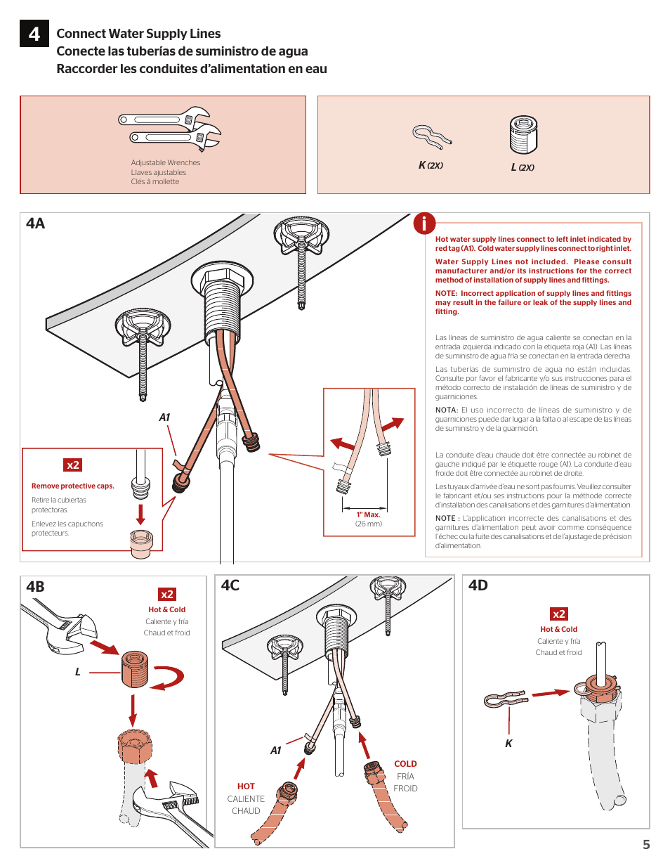 4a 4b 4c 4d | Pfister F-529-7AYS User Manual | Page 5 / 8