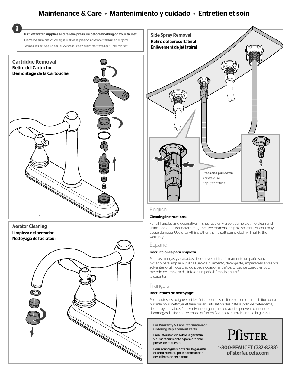 Pfister F-036-4AYS User Manual | Page 3 / 4