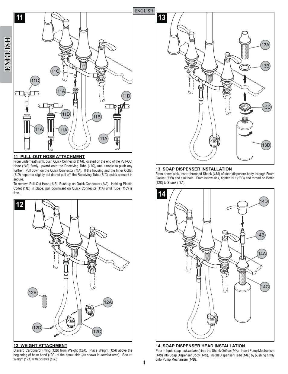English | Pfister F-531-4PAS User Manual | Page 4 / 18