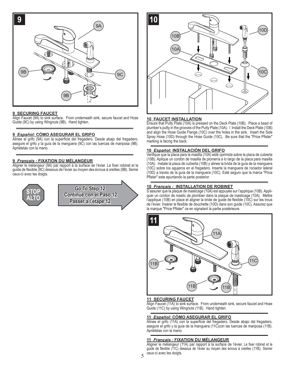 Alto stop | Pfister 134-444S User Manual | Page 5 / 8