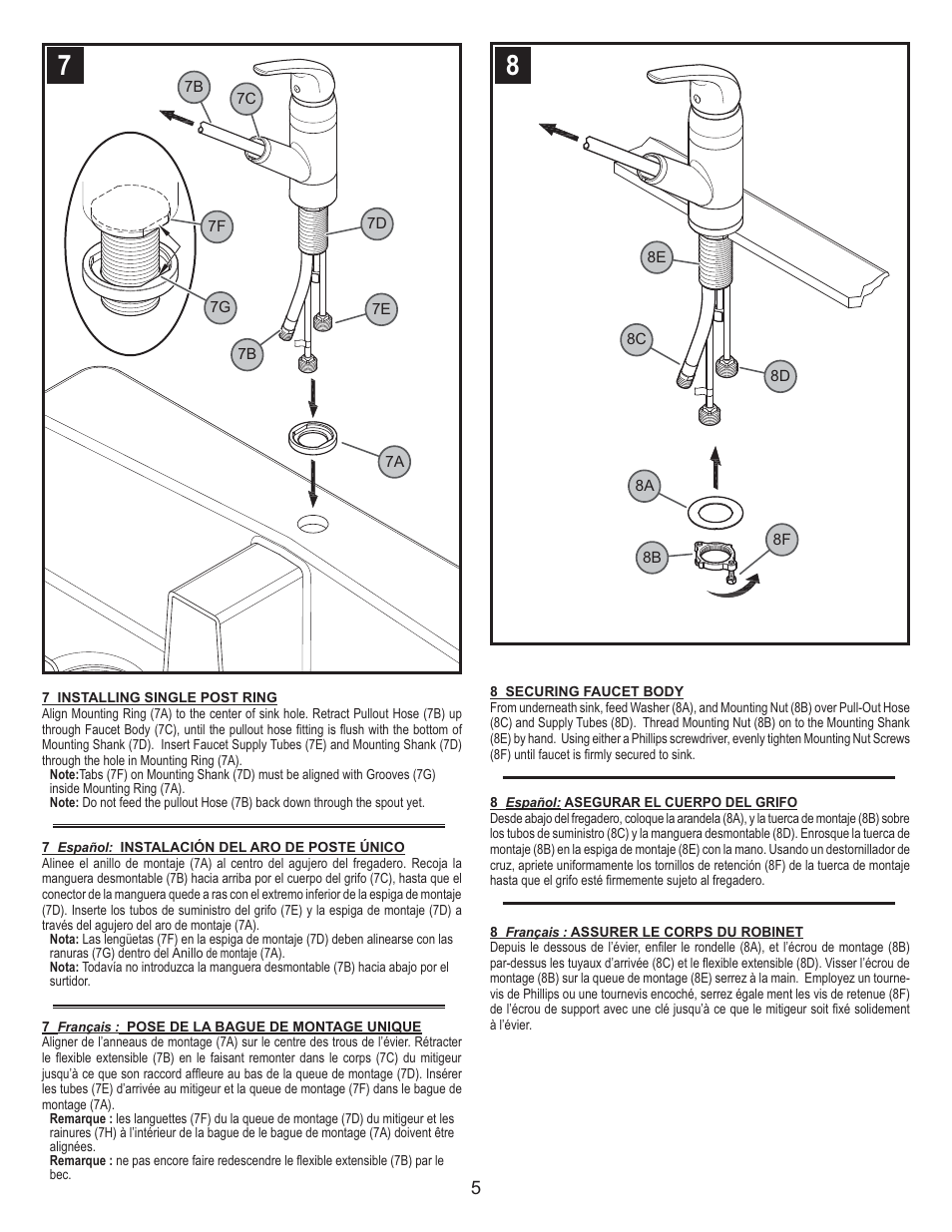 Pfister G133-10SS User Manual | Page 5 / 8