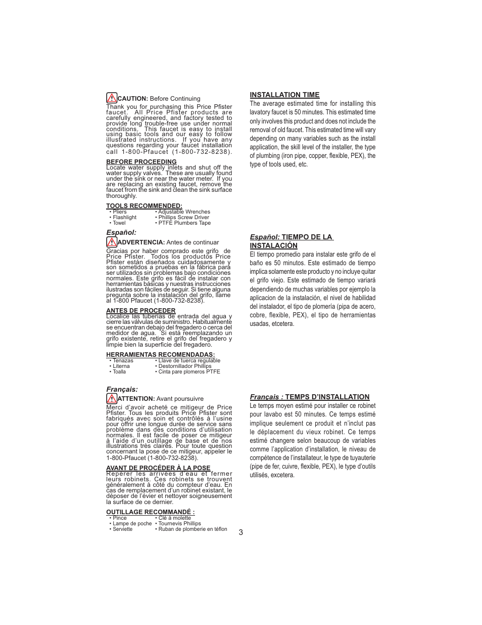 Pfister 127-1000 User Manual | Page 3 / 6