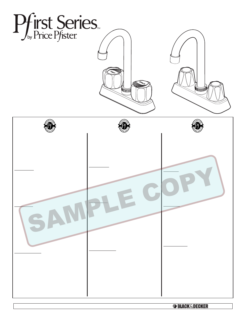 Pfister 171-4100 User Manual | 6 pages