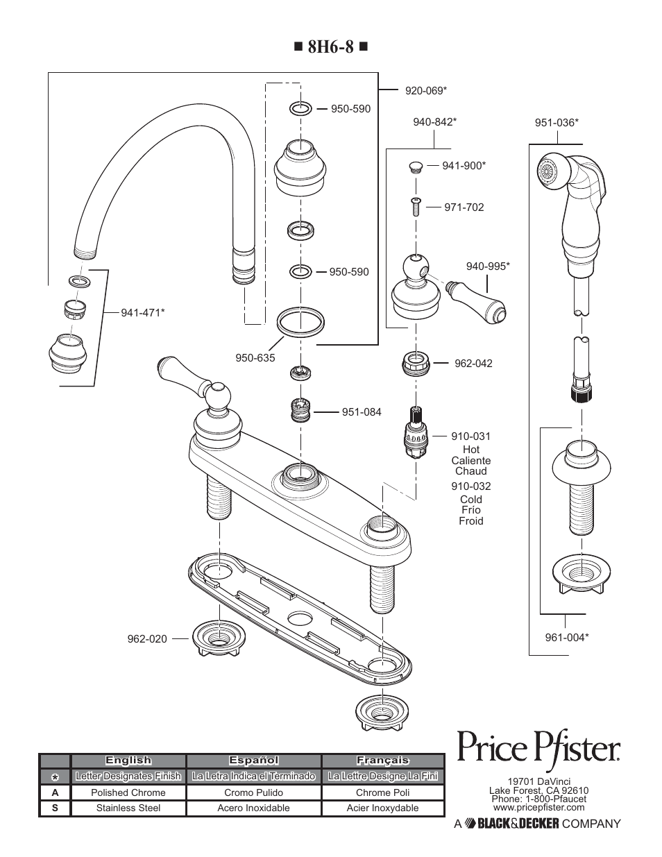 8h6-8 | Pfister F-8H6-85SS User Manual | Page 12 / 12