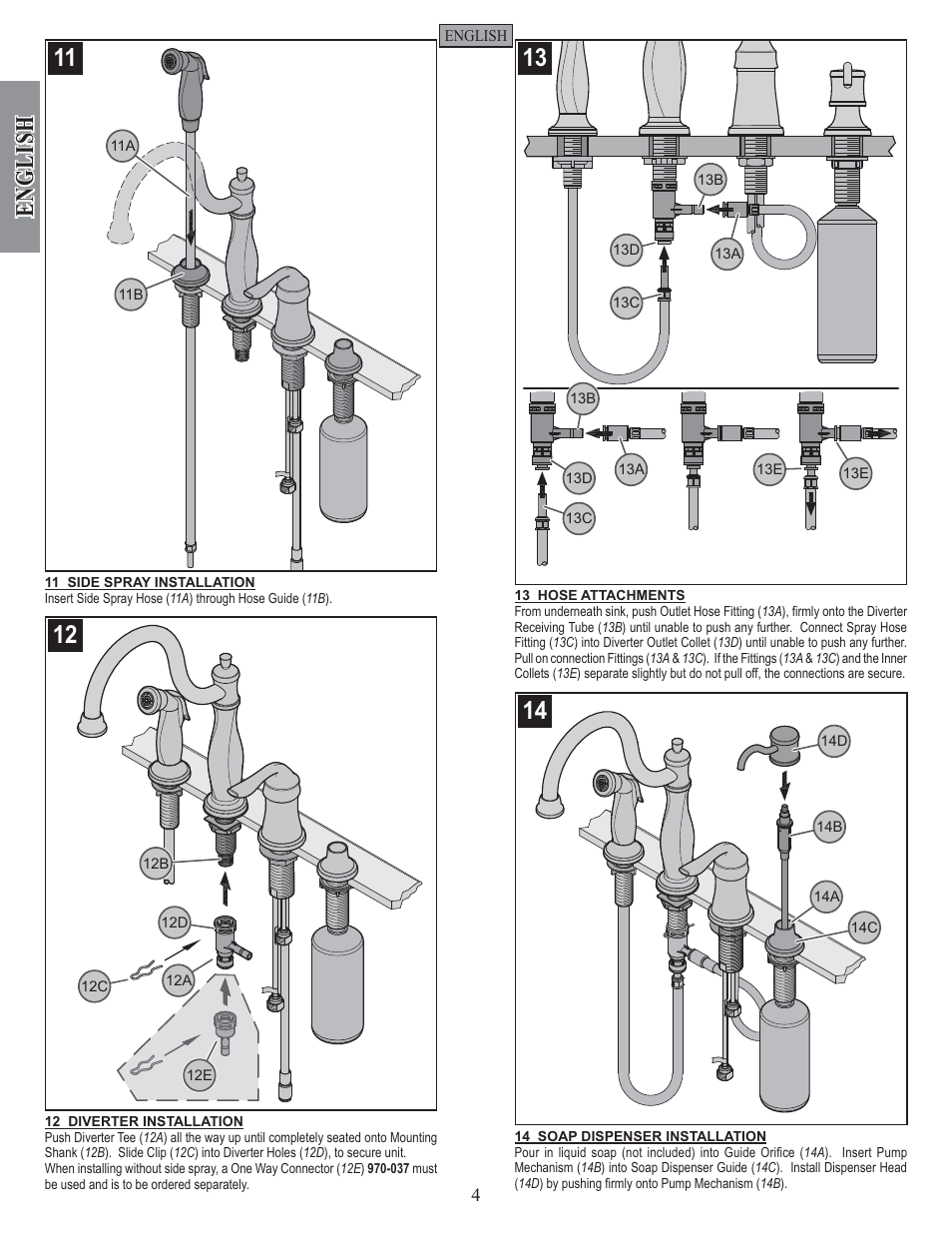English | Pfister F-026-4TWS User Manual | Page 4 / 18
