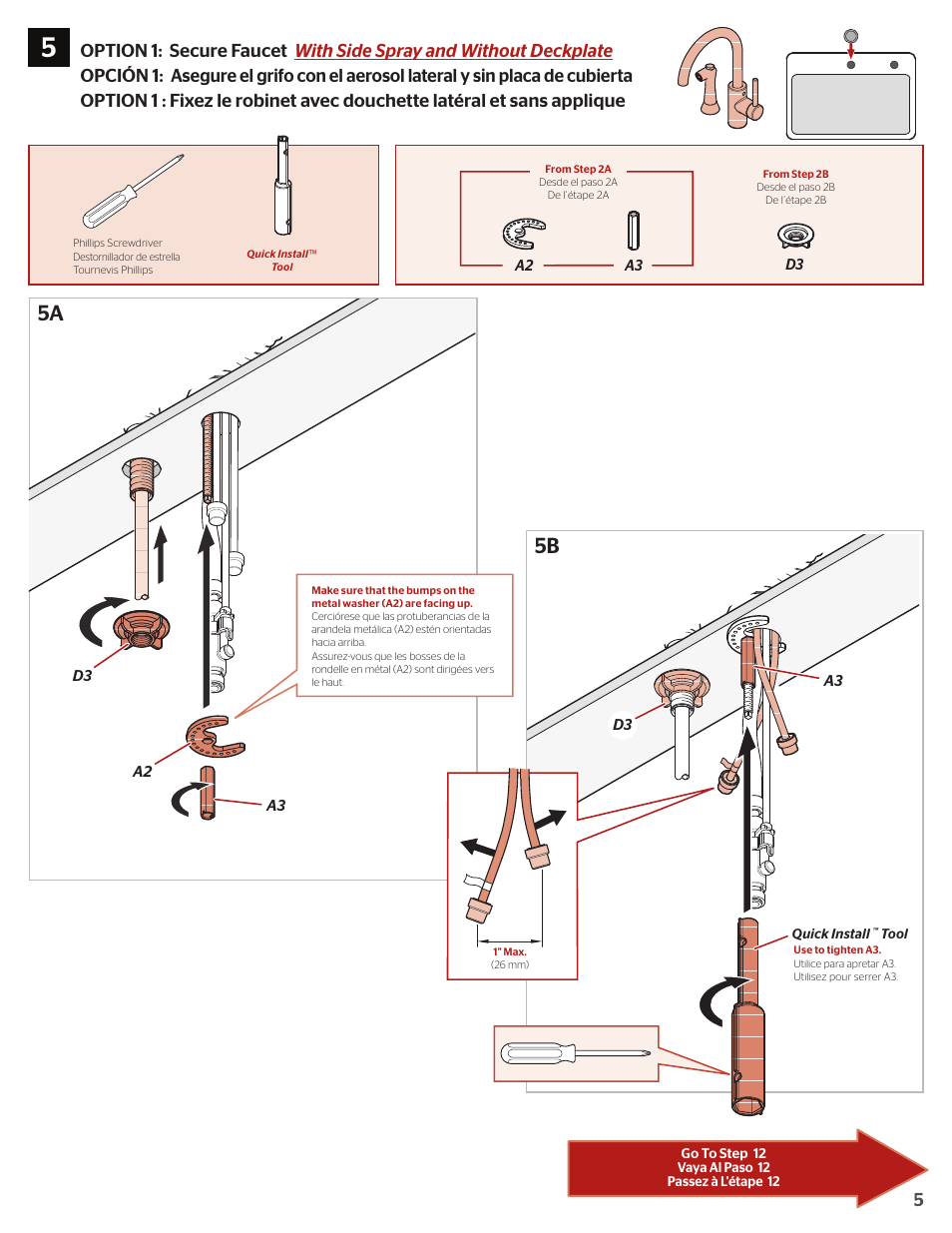 5a 5b | Pfister F-029-4SLS User Manual | Page 5 / 14