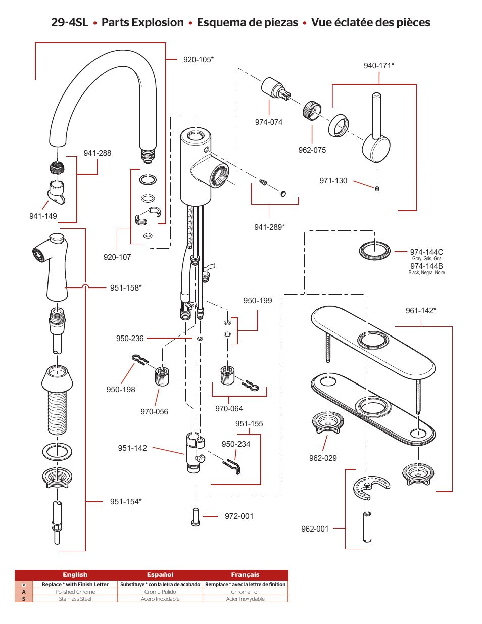 Pfister F-029-4SLS User Manual | Page 2 / 6