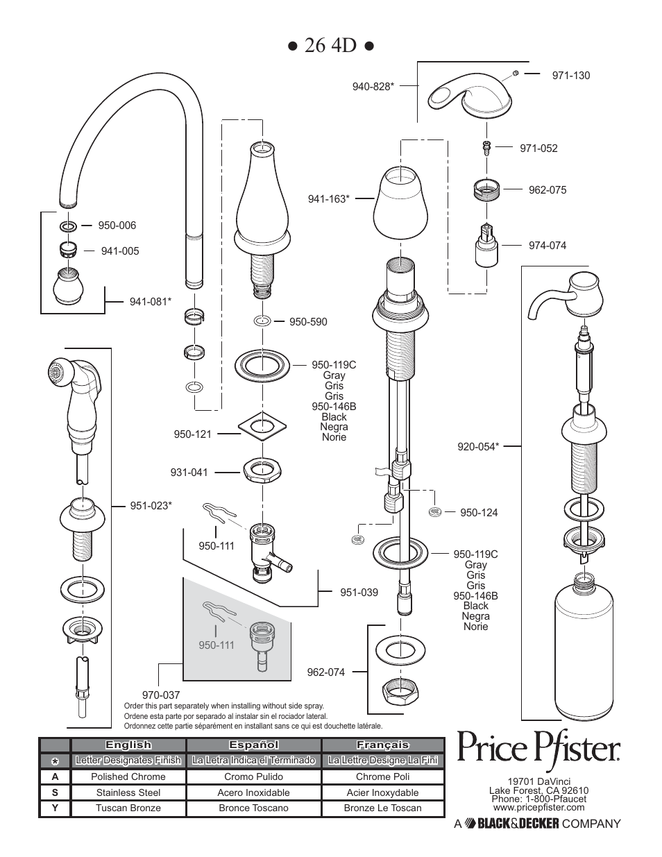 26 4d | Pfister GT26-4DSS User Manual | Page 18 / 18