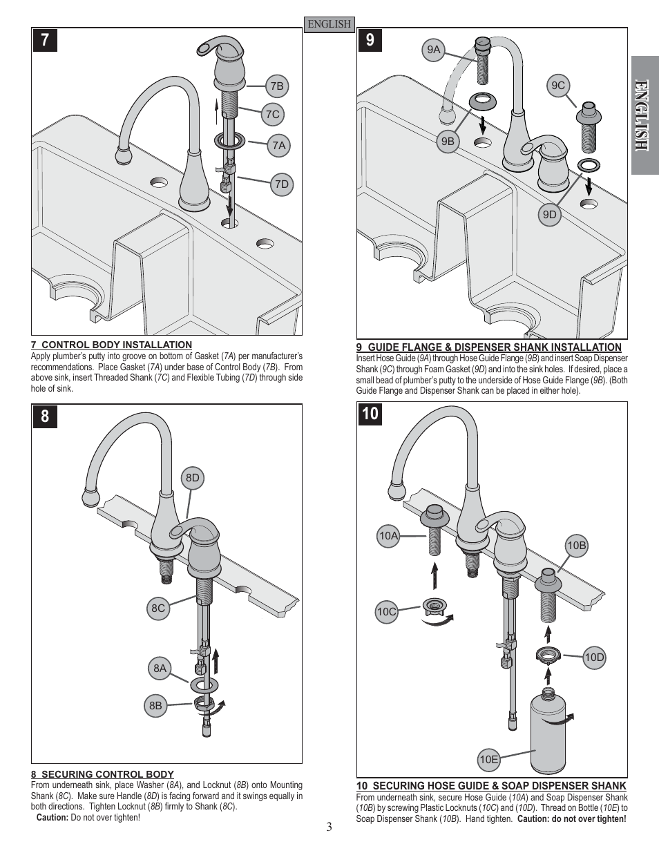 English | Pfister GT26-4DSS User Manual | Page 3 / 18
