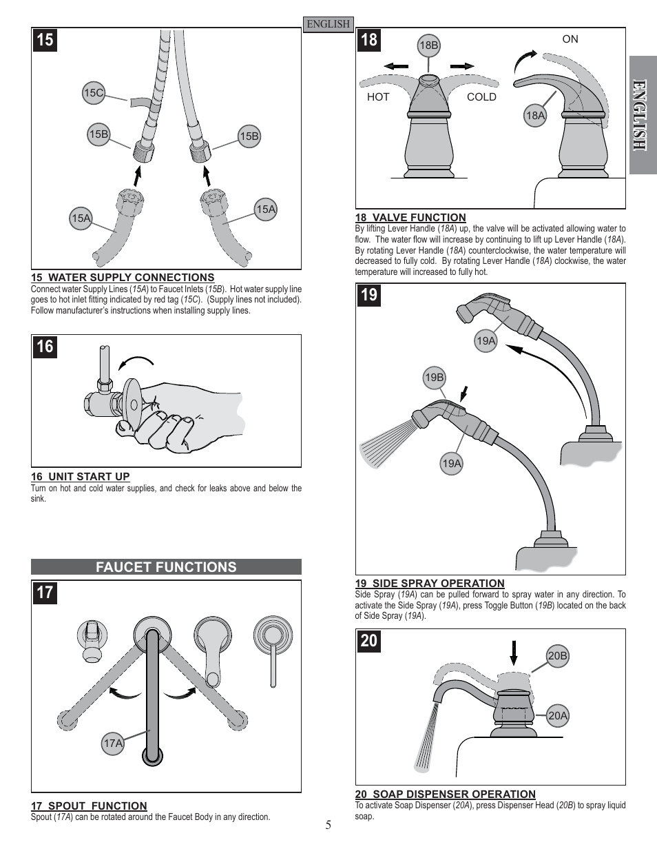 English | Pfister GT26-4DSS User Manual | Page 5 / 18
